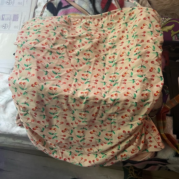 J Crew Cherry print one piece suit Large - Picture 3 of 6